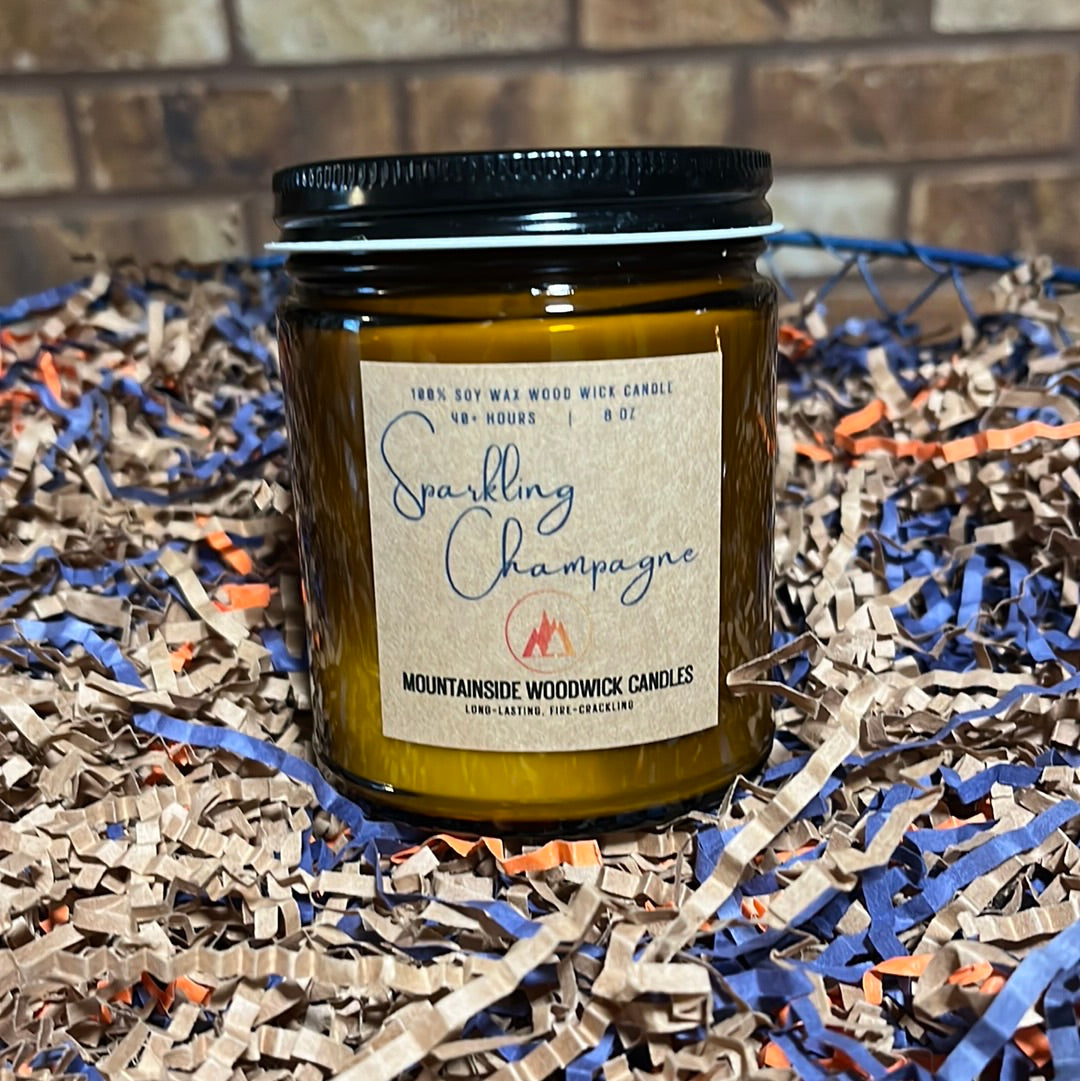 Sparkling Champagne (8 oz.) - Small Wood Wick Candle