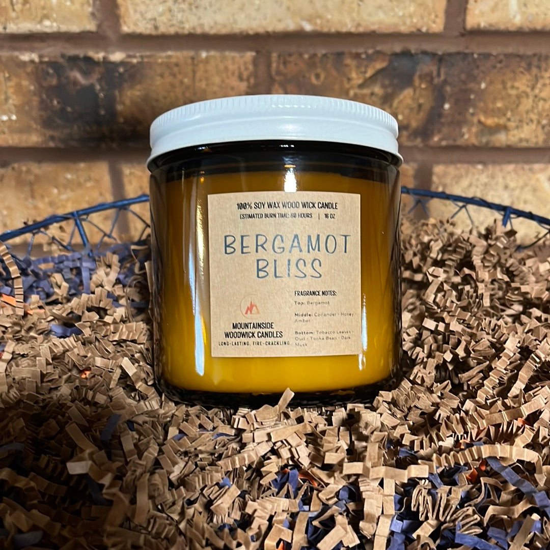 Bergamot Bliss (16 oz.) - Large Wood Wick Candle