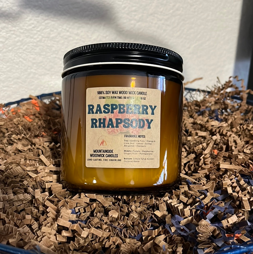 Raspberry Rhapsody (16 oz.) - Large Wood Wick Candle