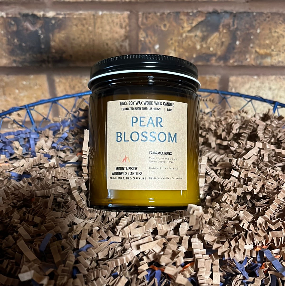 Pear Blossom (8 oz.) - Small Wood Wick Candle