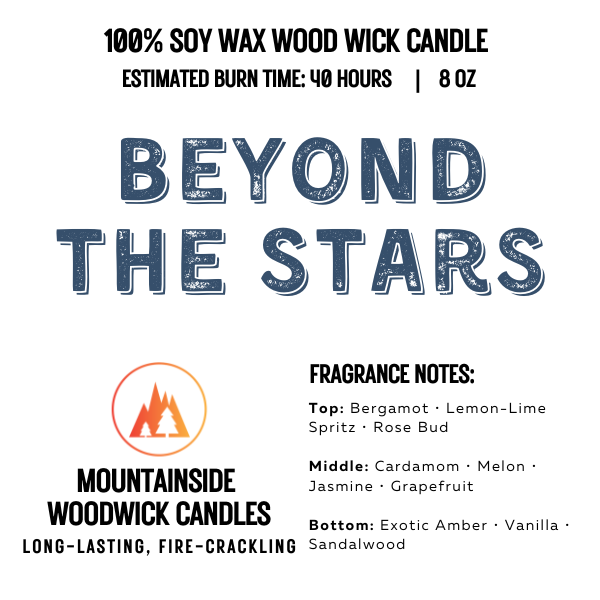 Beyond The Stars (8 oz.) - Small Wood Wick Candle