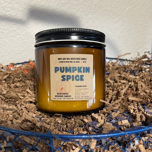 Pumpkin Spice (16 oz.) - Large Wood Wick Candle