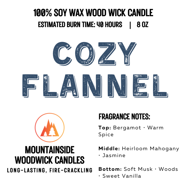 Cozy Flannel (8 oz.) - Small Wood Wick Candle