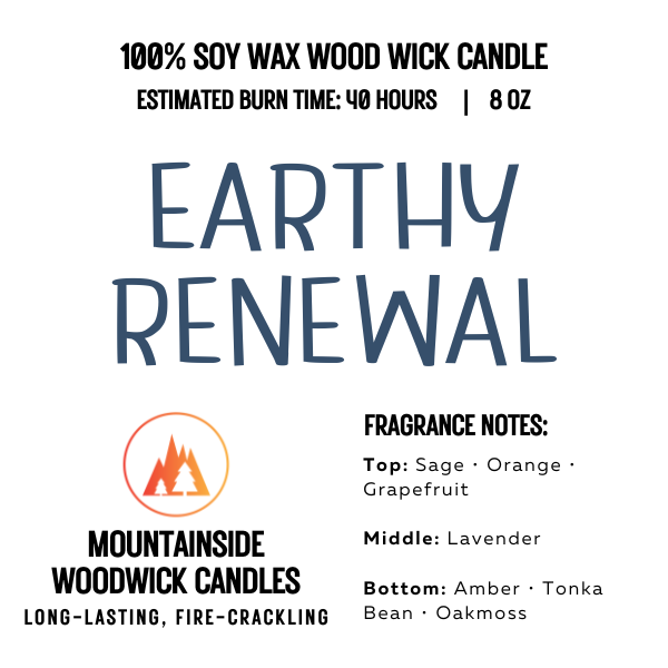 Earthy Renewal (8 oz.) - Small Wood Wick Candle