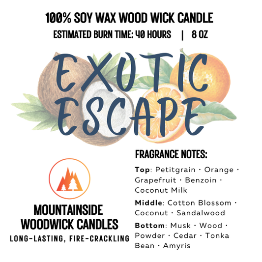 Exotic Escape (8 oz.) - Small Wood Wick Candle