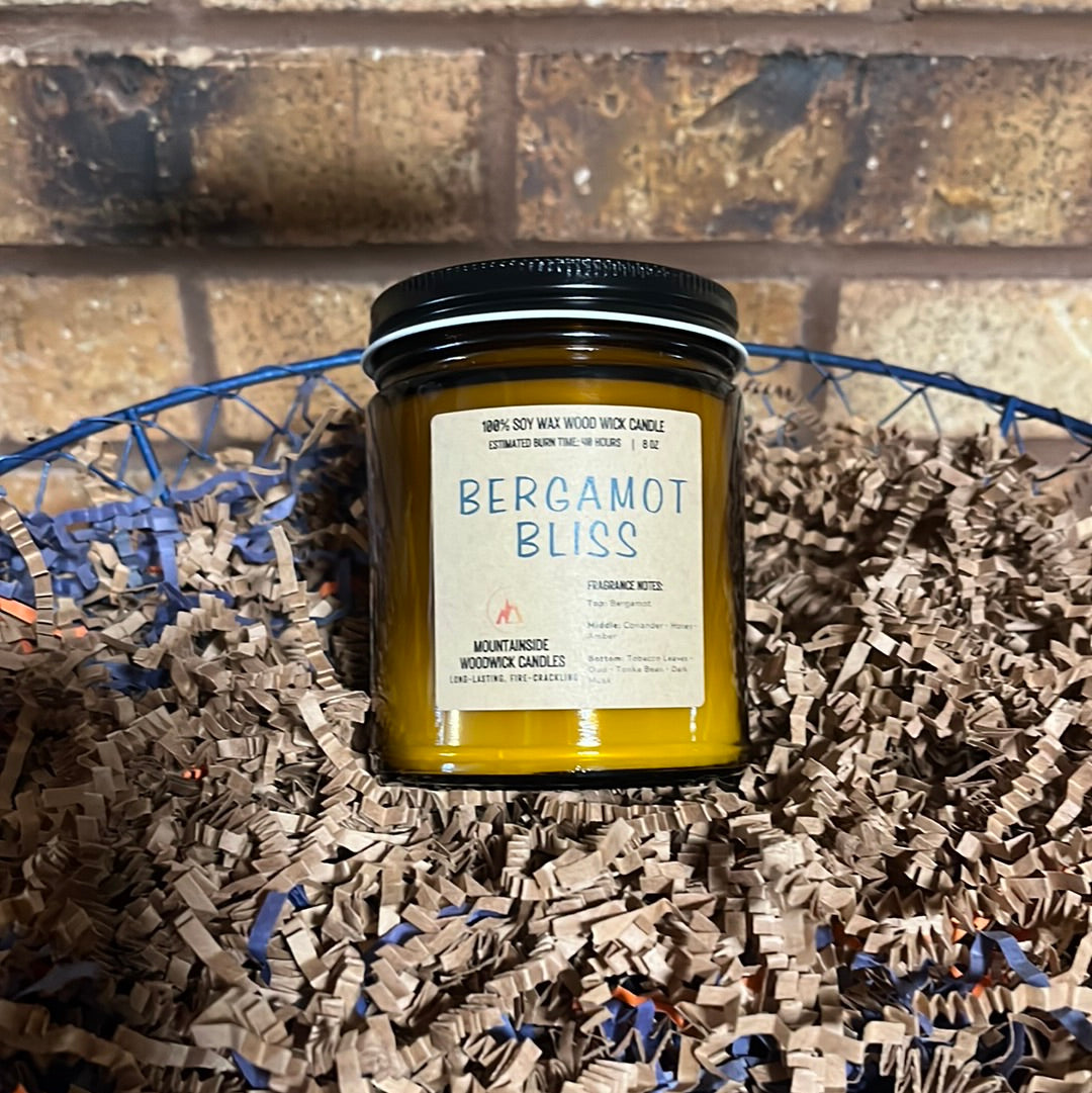 Bergamot Bliss (8 oz.) - Small Wood Wick Candle