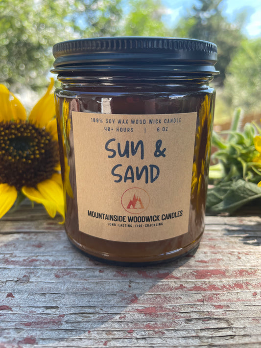 Sun & Sand (8 oz.) - Small Wood Wick Candle