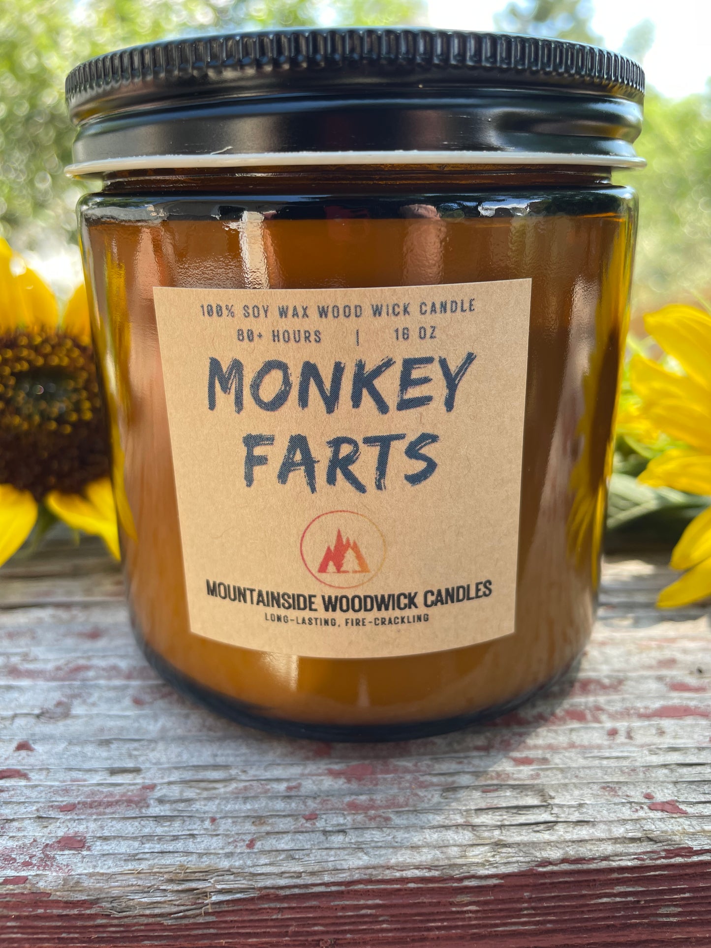 Monkey Farts (16 oz.) - Large Wood Wick Candle