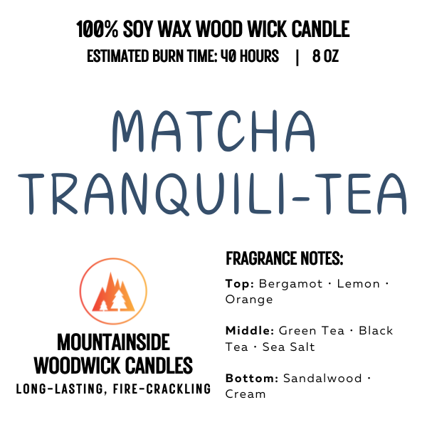 Matcha Tranquili-Tea (8 oz.) - Small Wood Wick Candle