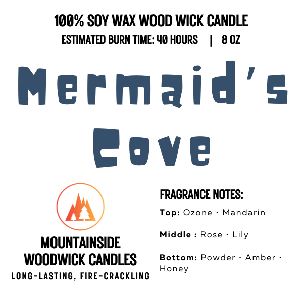 Mermaid's Cove (8 oz.) - Small Wood Wick Candle