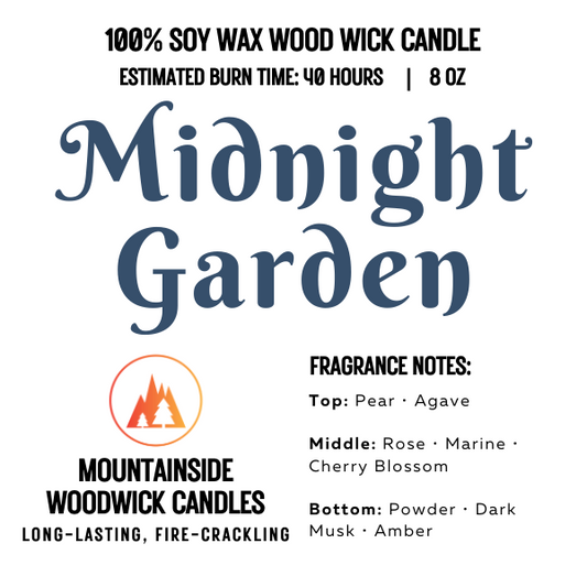 Midnight Garden (8 oz.) - Small Wood Wick Candle