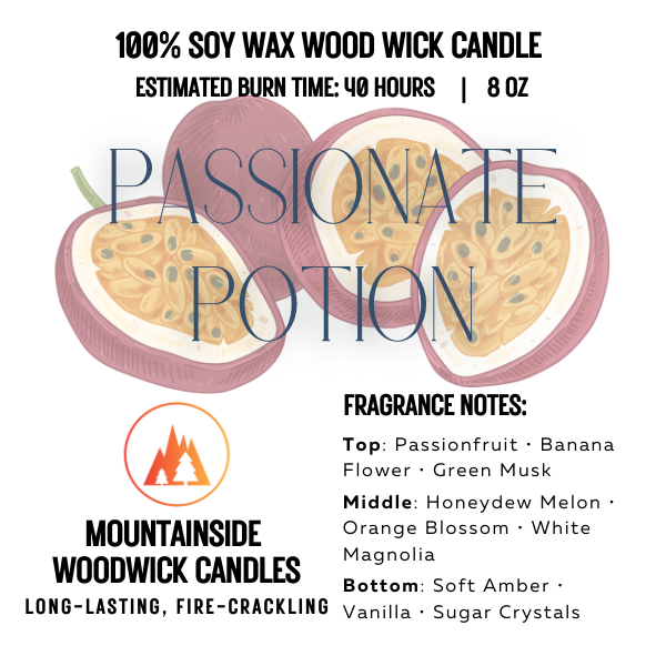 Passionate Potion (8 oz.) - Small Wood Wick Candle