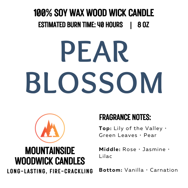 Pear Blossom (8 oz.) - Small Wood Wick Candle