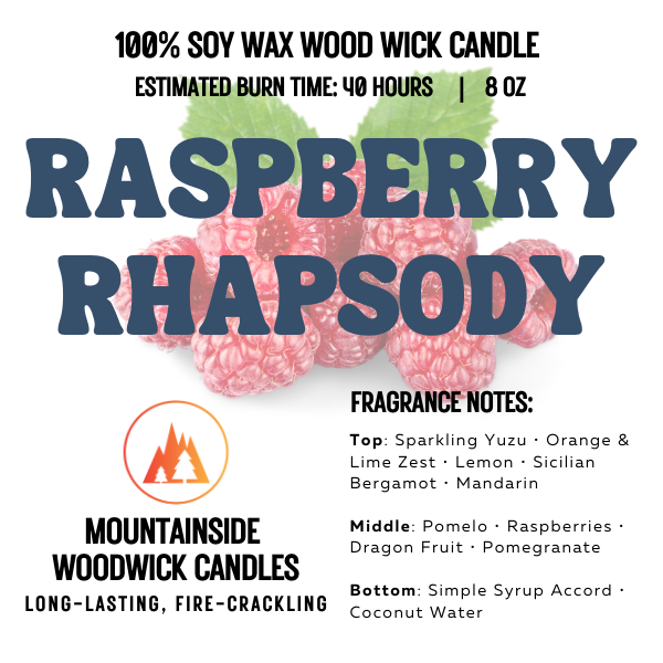 Raspberry Rhapsody (8 oz.) - Small Wood Wick Candle