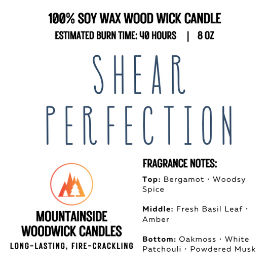 Shear Perfection (8 oz.) - Small Wood Wick Candle