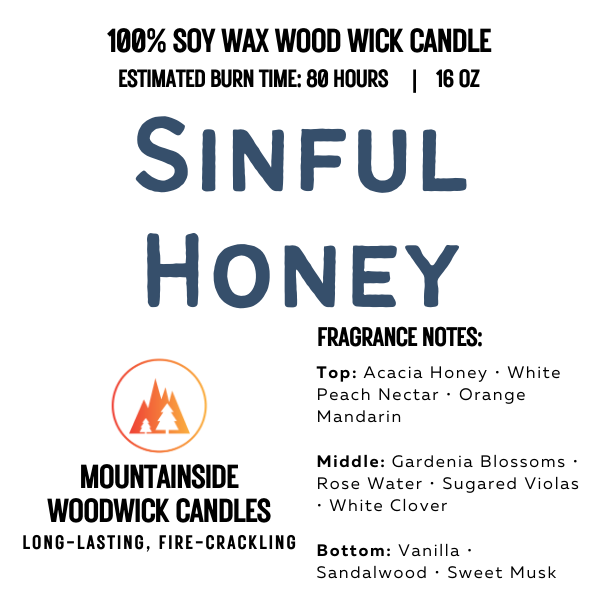 Sinful Honey (16 oz.) - Large Wood Wick Candle