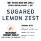 Sugared Lemon Zest (8 oz.) - Small Wood Wick Candle