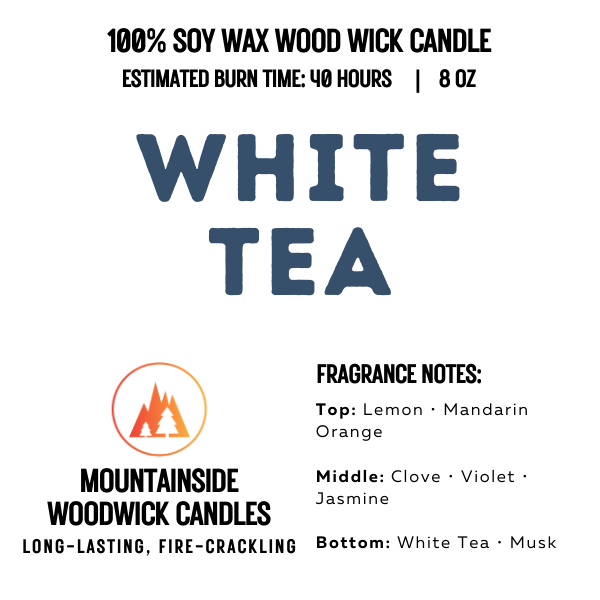 White Tea (8 oz.) - Small Wood Wick Candle