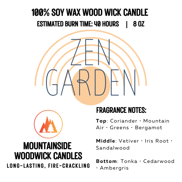 Zen Garden (8 oz.) - Small Wood Wick Candle