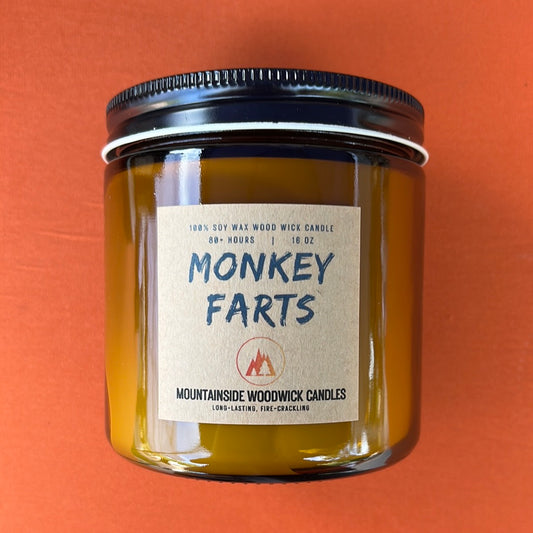 Monkey Farts (16 oz.) - Large Wood Wick Candle