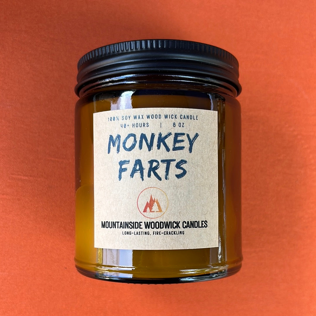 Monkey Farts (8 oz.) - Small Wood Wick Candle
