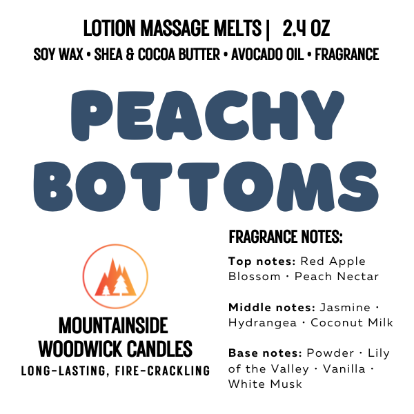 Peachy Bottoms (2.4 oz.) - Lotion Massage Melts